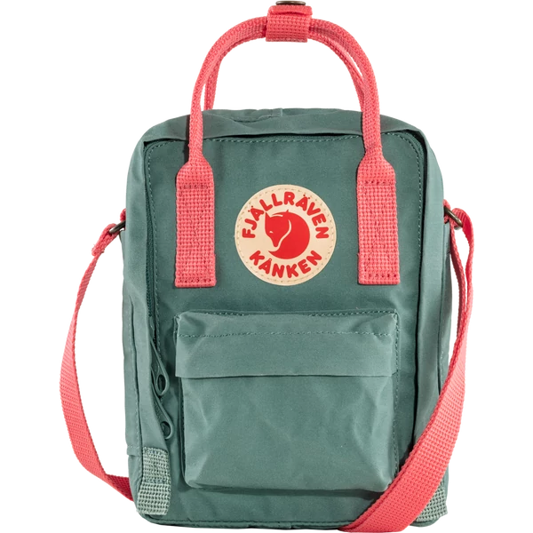 FJÄLLRÄVEN KÄNKEN SLING OLDALTÁSKA FROST GREEN-PEACH PINK