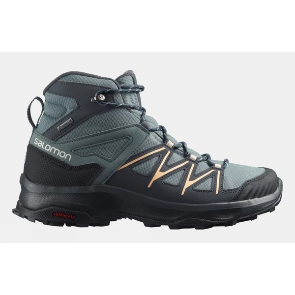 SALOMON DAINTREE MID GTX NŐI TÚRACIPŐ Stormy Weather/Ebony/Almond Cream