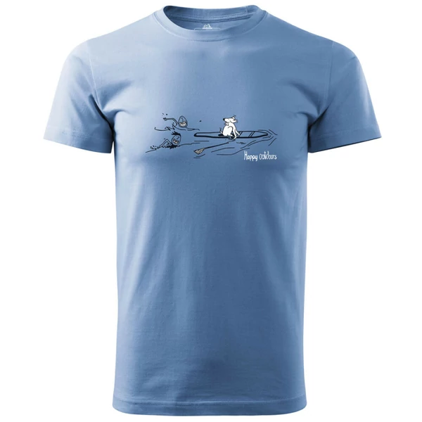 SANDSTONE PÓLÓ HAPPY PADDLING DOG SKY BLUE